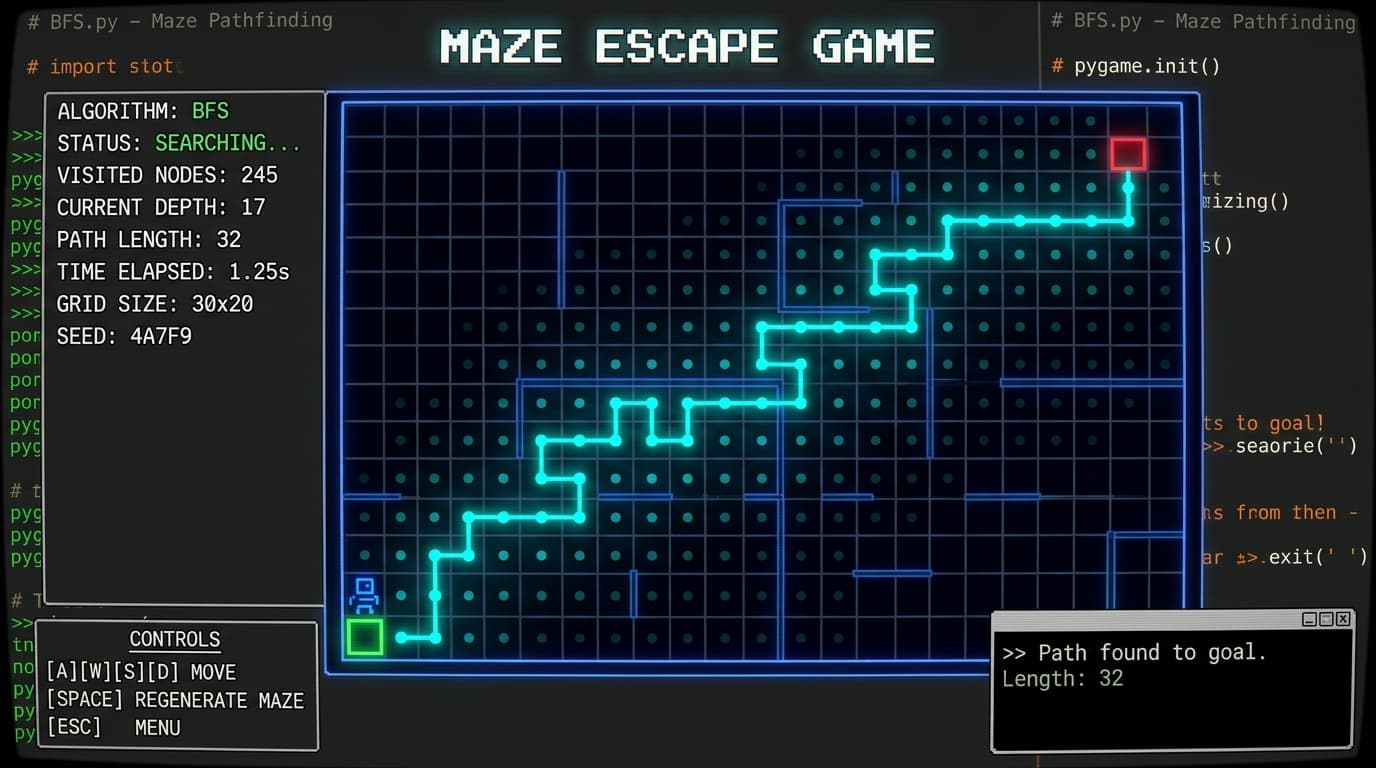 Maze Escape Game — Adaptive Pathfinding